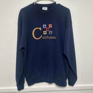 90s California Navy Blue Crewneck